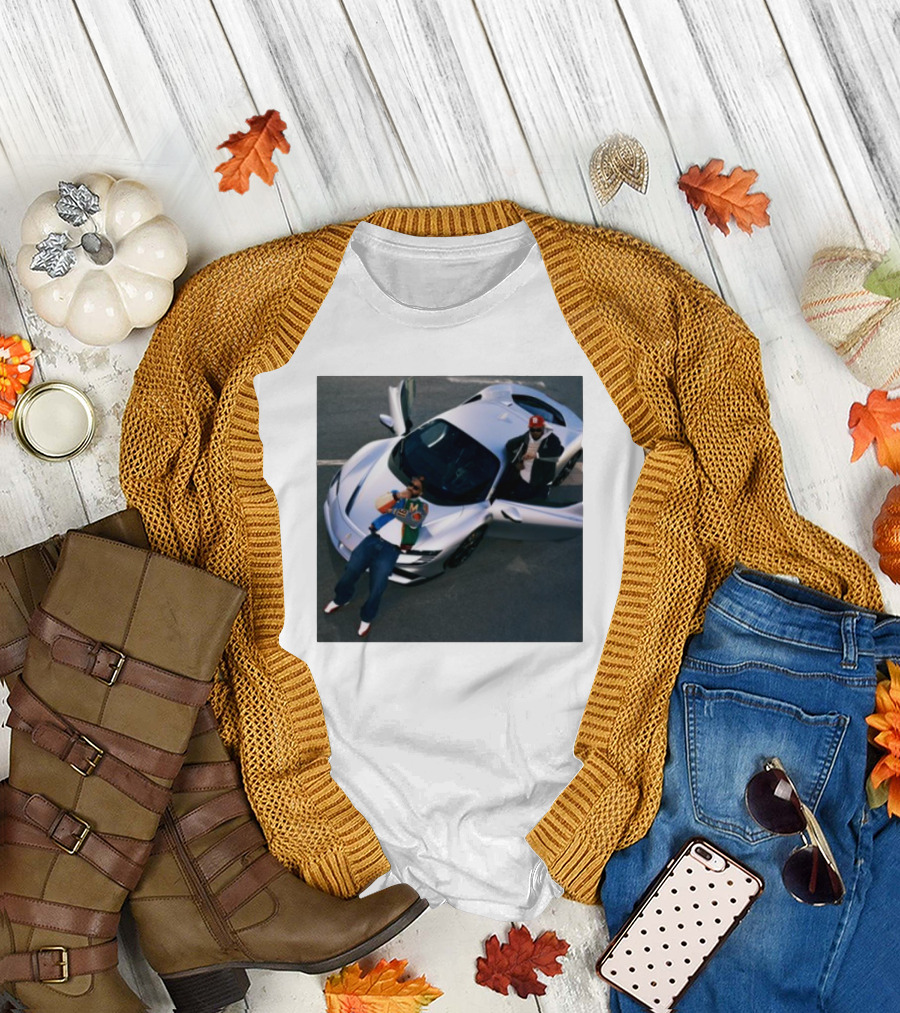 Until Night Comes Album Silver Sports Car Duo T-Shirt