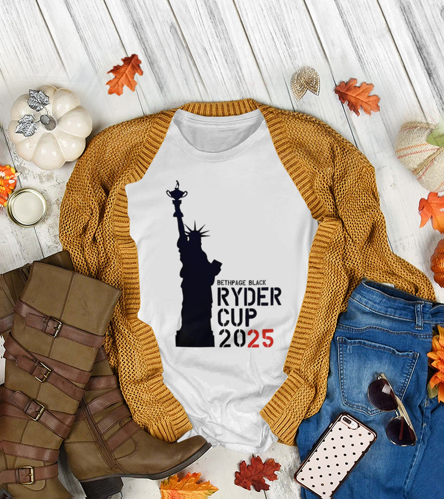 USA Ryder Cup 2025 Liberty Bethpage Black T-Shirt