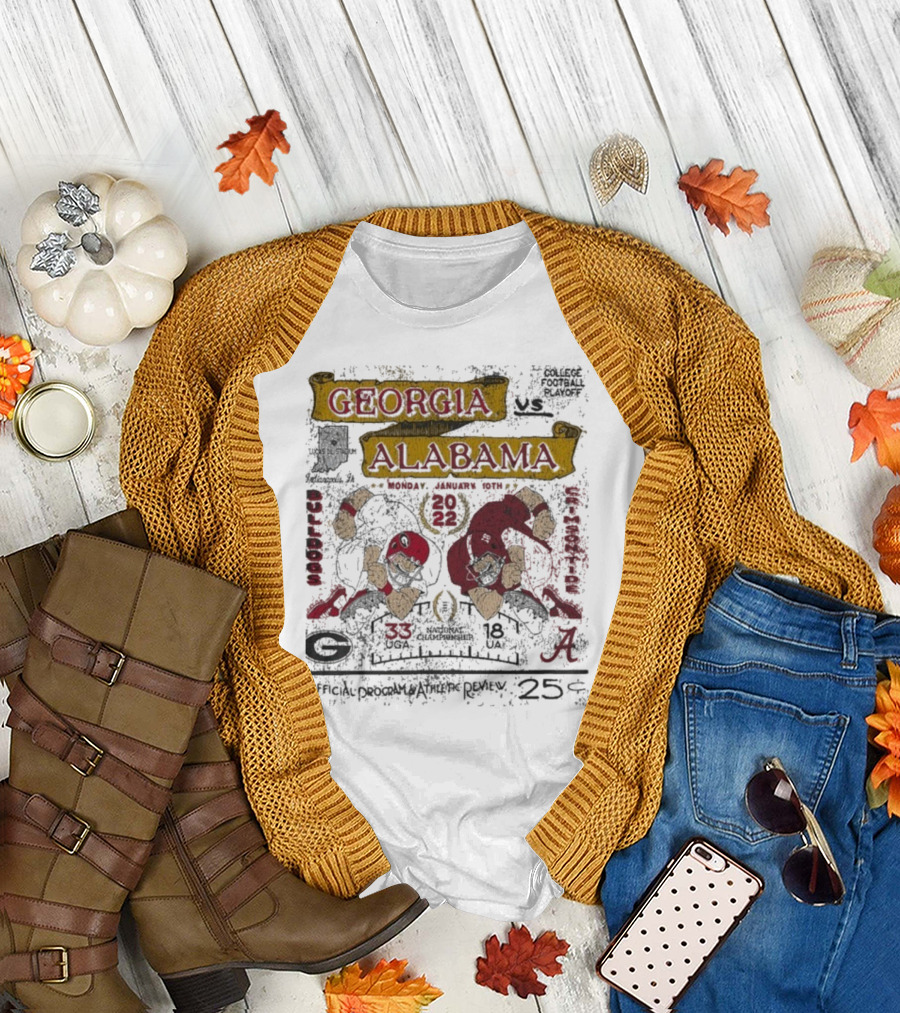 Georgia Bulldogs Alabama Crimson Tide College Football National Championship 2022 Showdown Classic Matchup T-Shirt