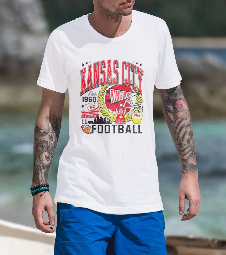 Kansas City Kingdom Chiefs Football Est 1960 T-Shirt