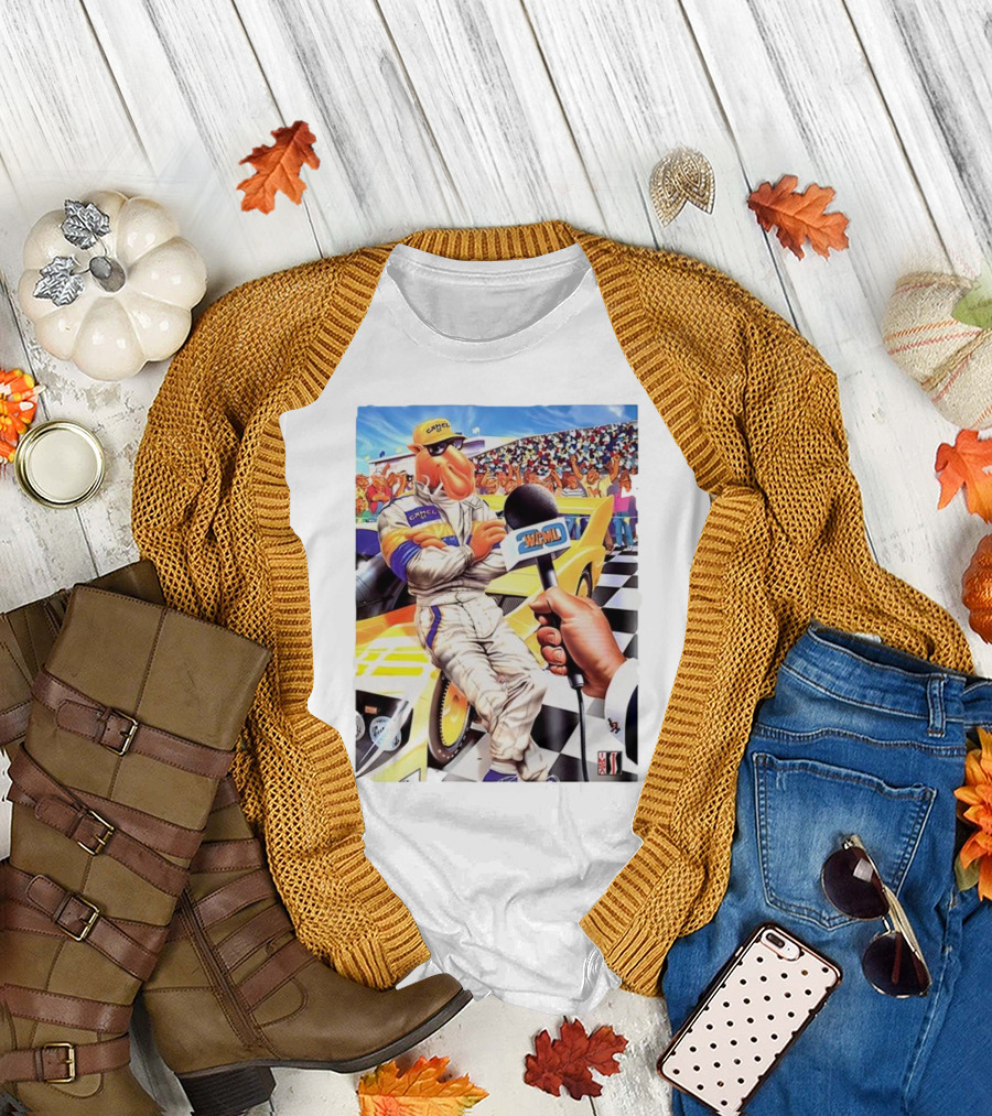 Camel GT Racing Driver Interview Checkered Flag Scene T-Shirt