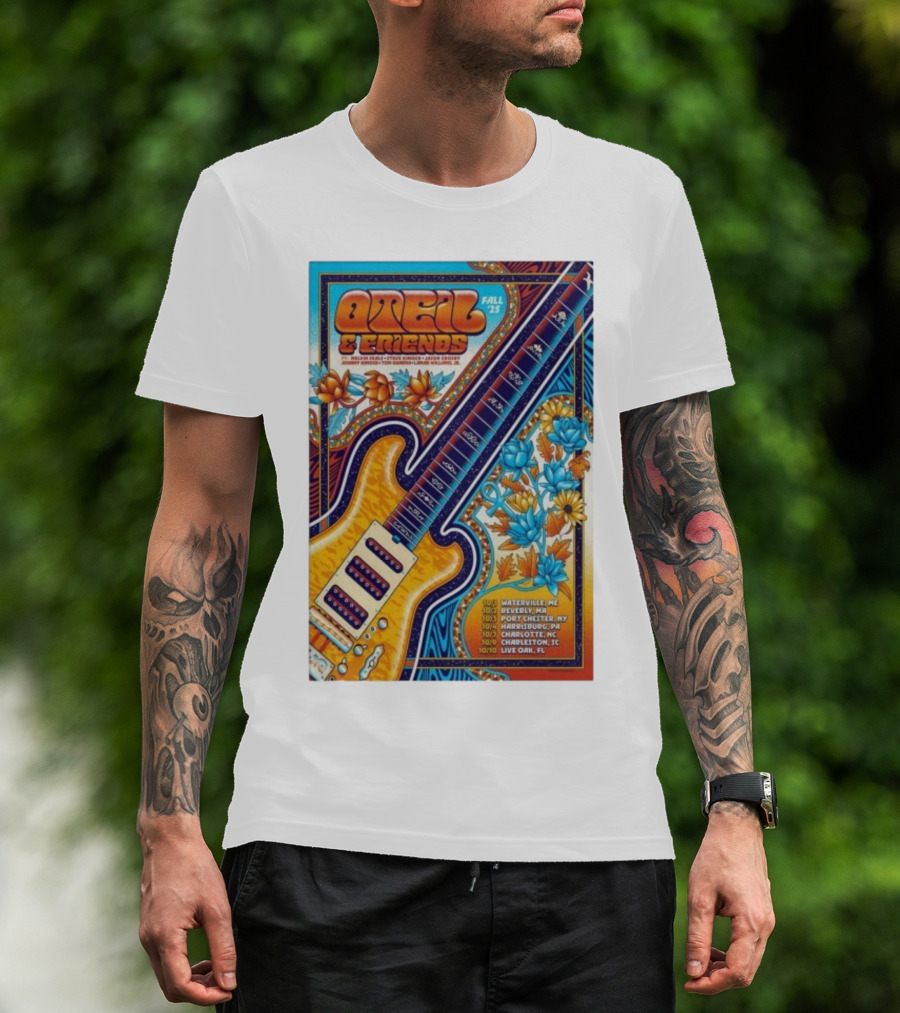 Oteil And Friends Fall 25 Tour Harrisburg PA Guitar Art T-Shirt