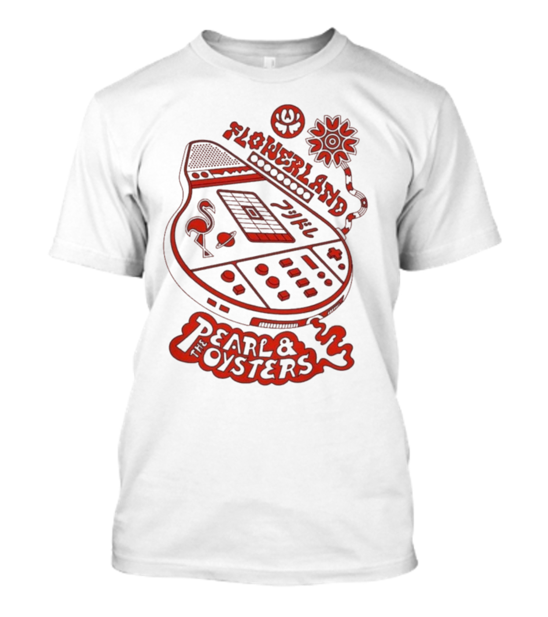 Flowerland Pearl & The Oysters Flamingo Synth Graphic T-Shirt