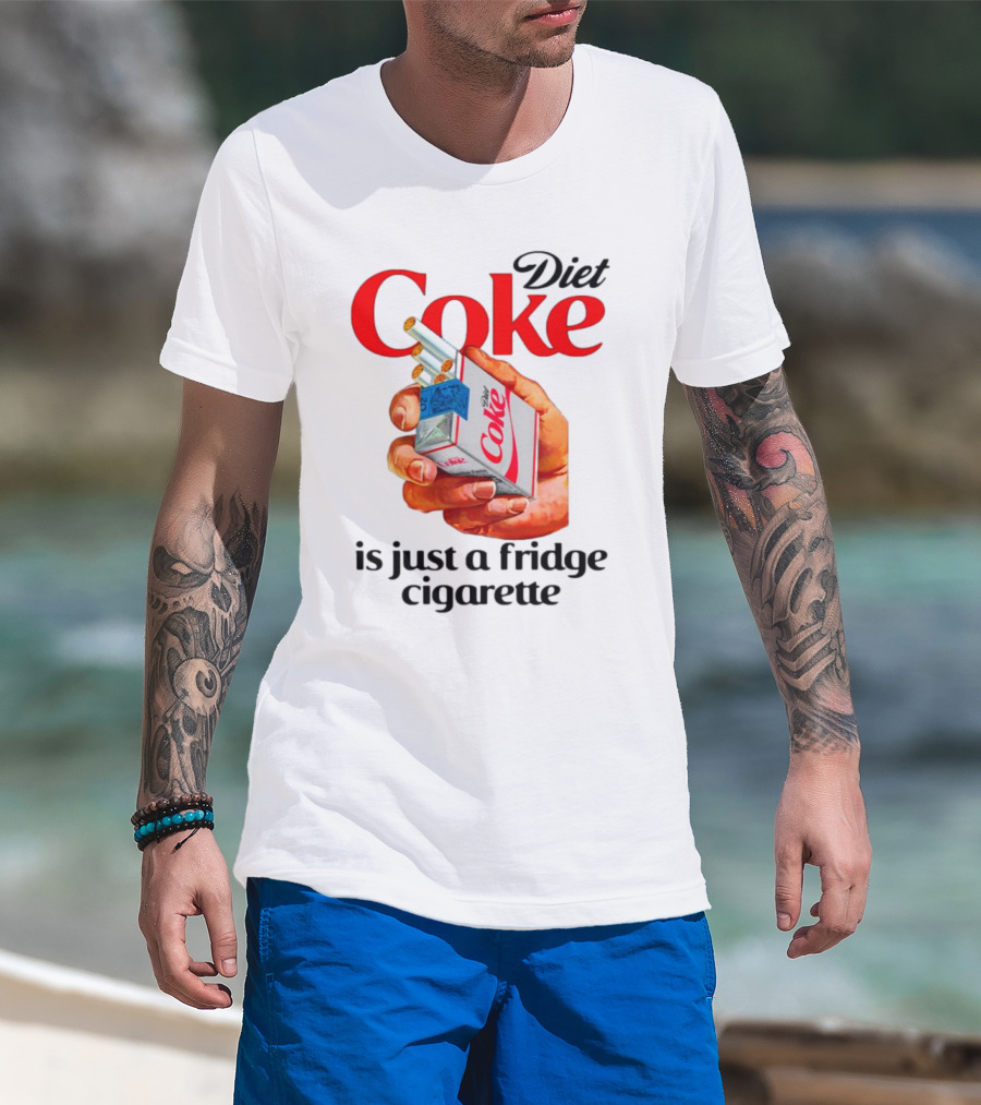 Diet Coke Cigarette Pack Parody Fridge Cigarettes T-Shirt