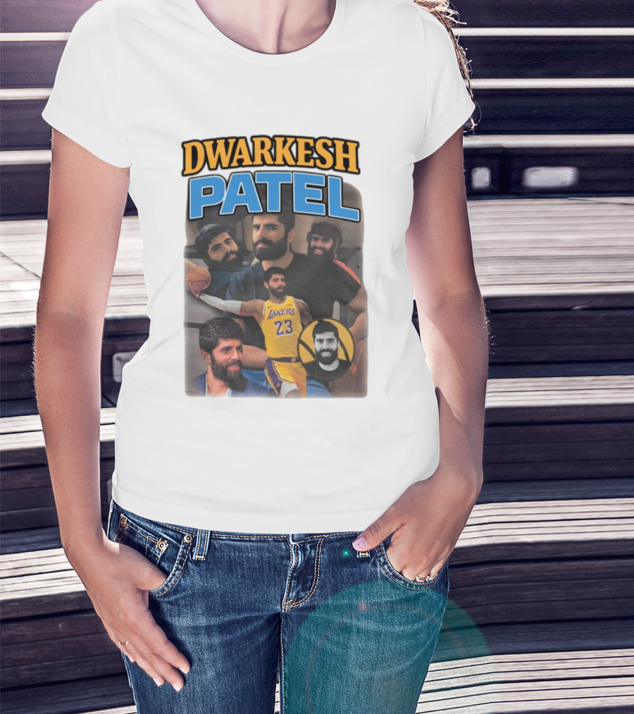 Dwarkesh Patel Lakers 23 Basketball Tribute T-Shirt