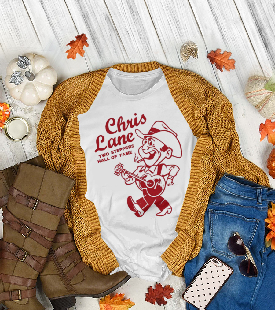 Chris Lane Two Steppers Hall of Fame Cowboy Player T-Shirt