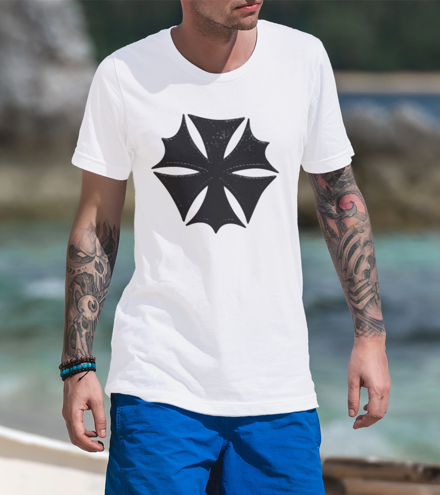 Hardstone Psycho Iron Cross Symbol Black T-Shirt