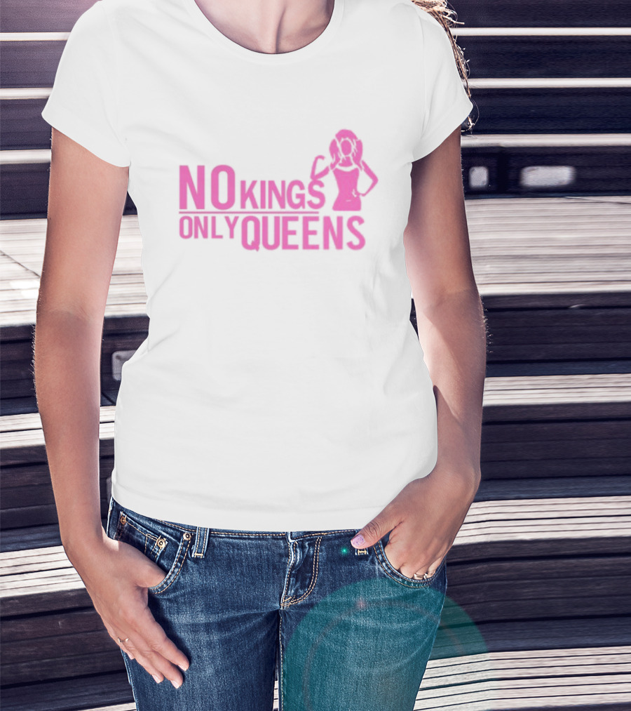 Mrwilliamsprek No Kings Only Queens Empowerment Pink Iconic Statement T-Shirt