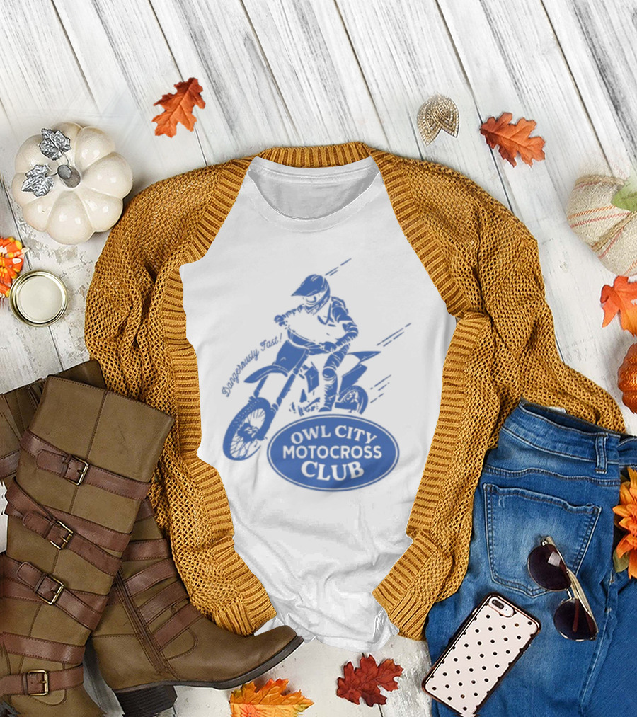 Owl City Motocross Club Dirt Bike Racer Adventure T-Shirt