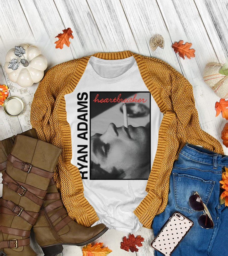 Ryan Adams Heartbreaker Anniversary Cigarette Portrait T-Shirt