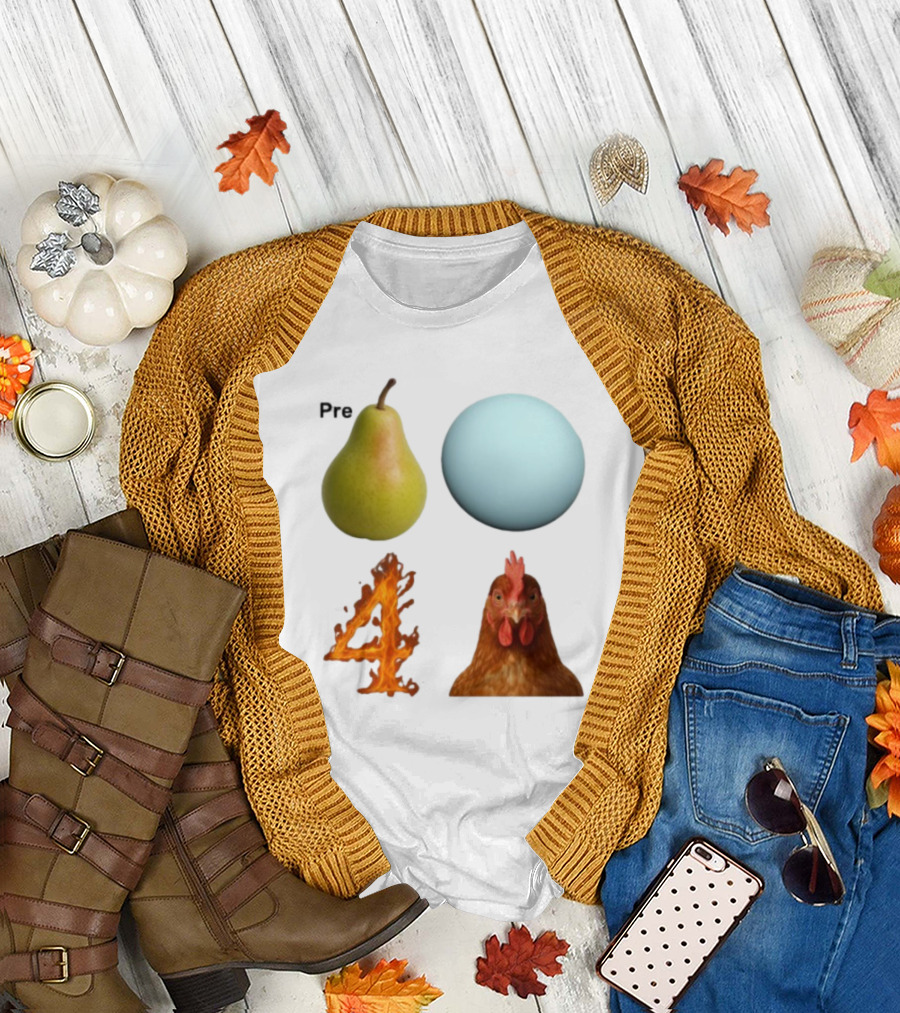 Prepare Pear Sphere Fire Chicken T-Shirt