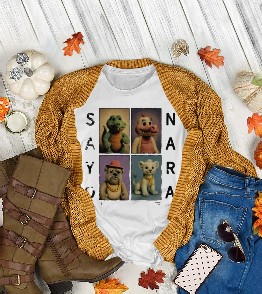 Sayonara Fvmily Vintage Animal Characters T-Shirt