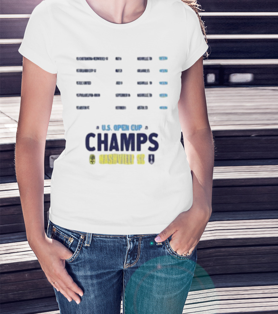 U.S. Open Cup Champs 2025 Nashville SC Concert Trophy T-Shirt