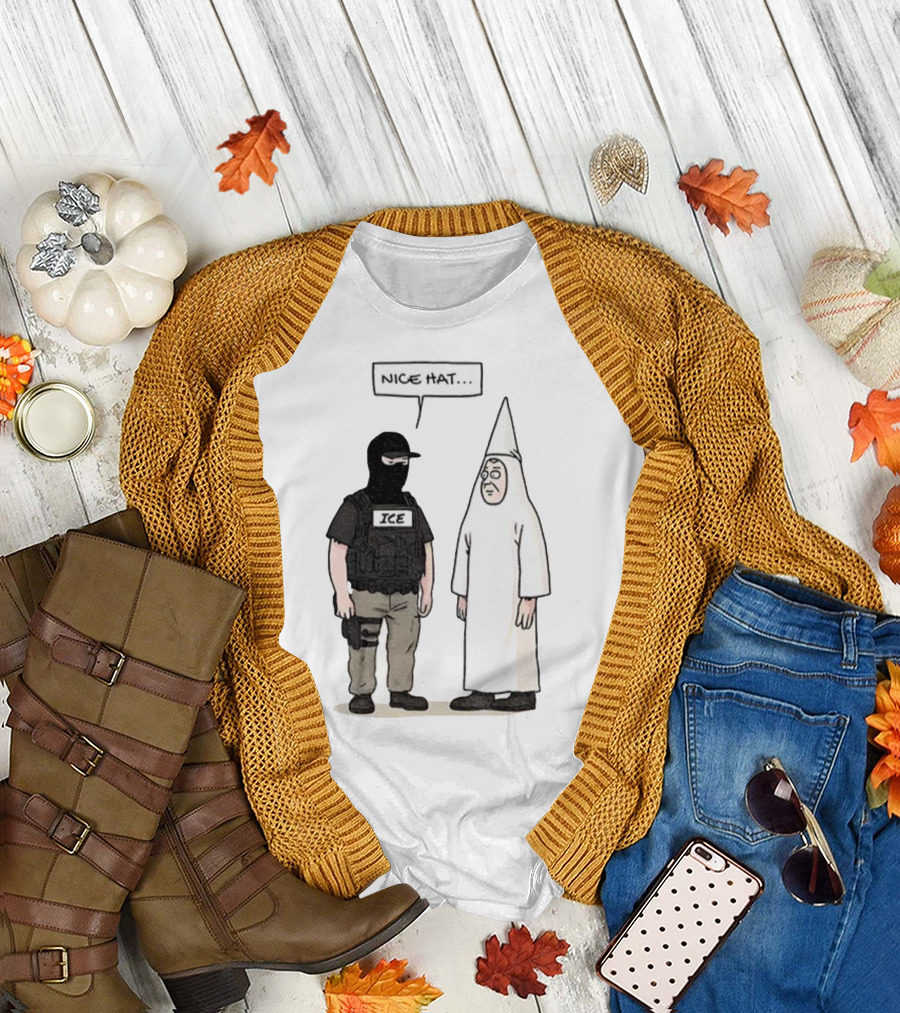 Subtle Fuck Trump Fuck ICE nice hat T-Shirt