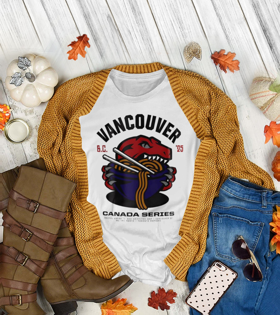 Vancouver BC 2025 Toronto Raptors Noodles Series T-Shirt