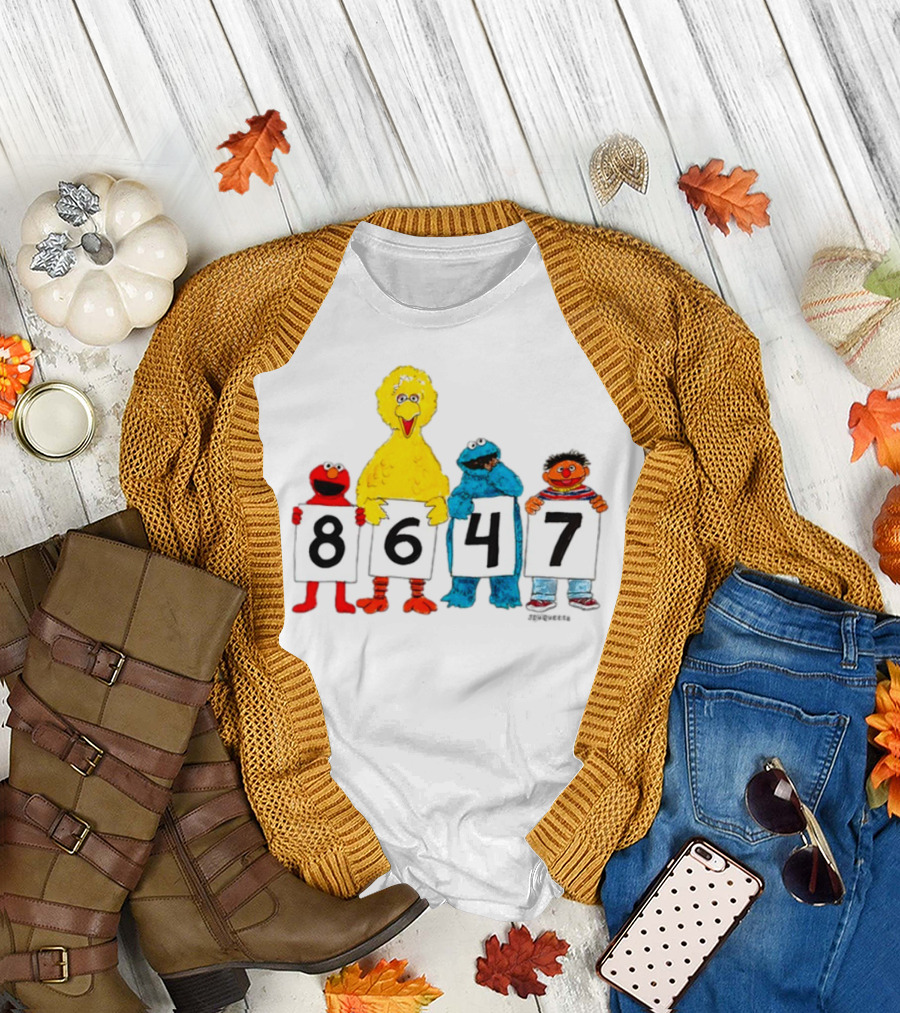 8647 Sesame Street Elmo Big Bird Cookie Monster Ernie T-Shirt