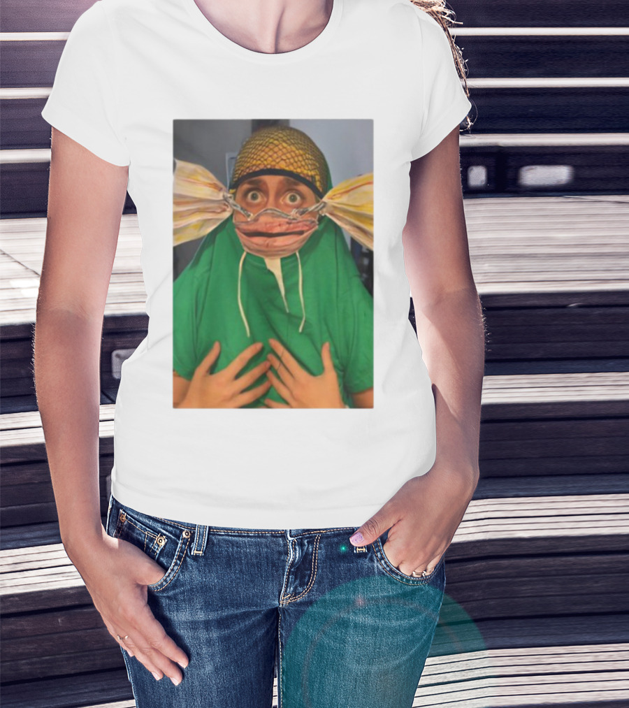 Homesweethome Catfish Mask Costume Creative Look T-Shirt