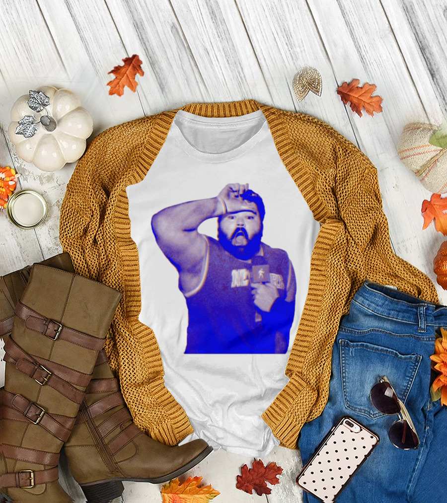 Karltowns Wearing Jason Dantona NYC Basketball Theme Blue Tone T-Shirt