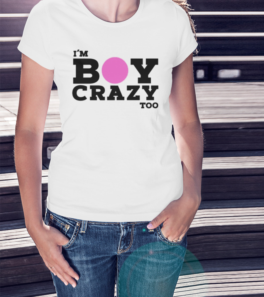 Kesha I'm Boy Crazy Too Pink Circle T-Shirt