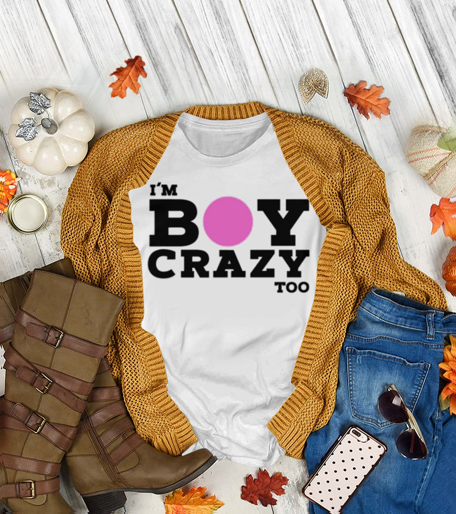Kesha I'm Boy Crazy Too Pink Circle T-Shirt