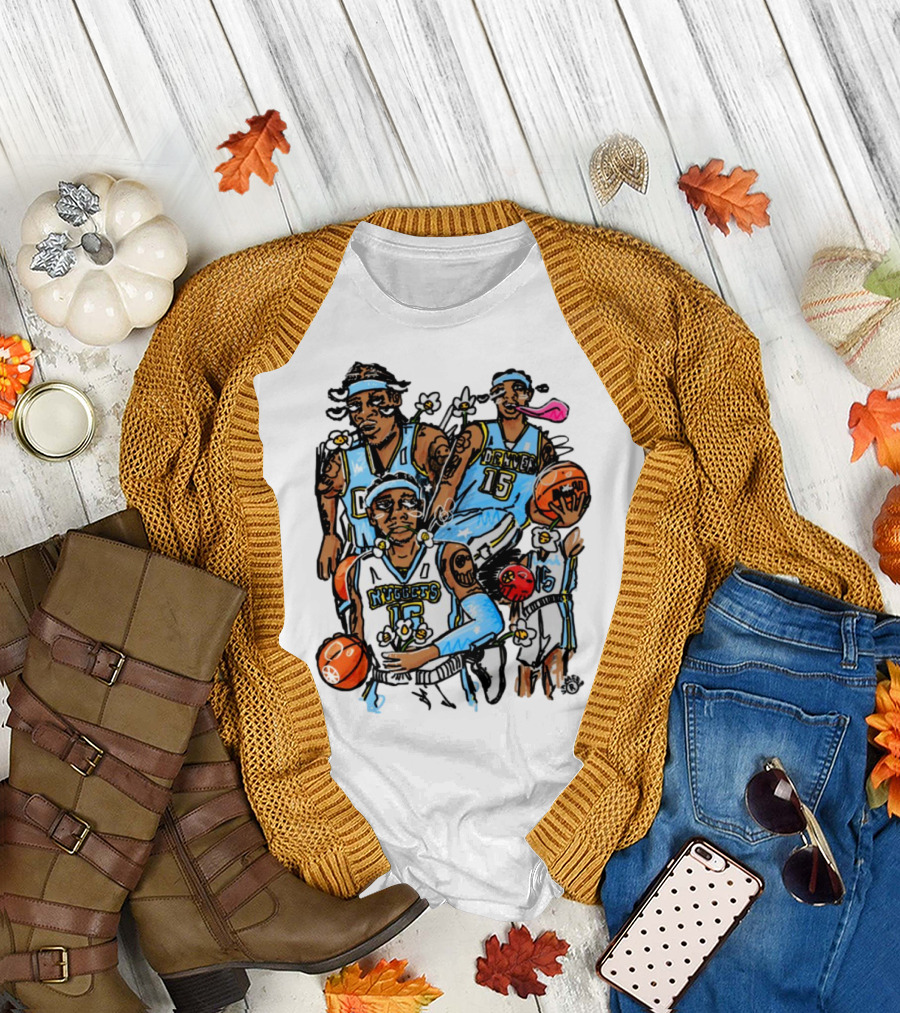 Vxmeee Doodle Melo Nuggets 15 Denver Basketball T-Shirt
