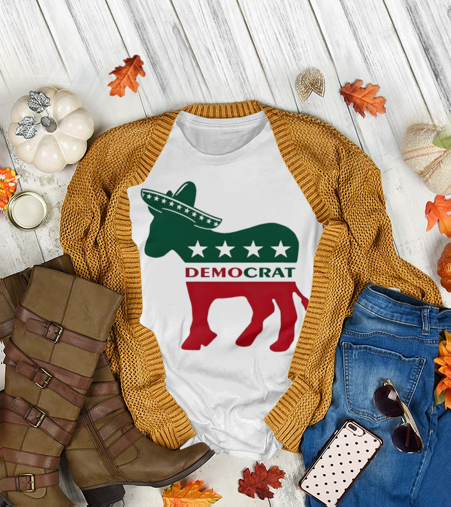 Democrat Donkey Sombrero Stars Cinco De Mayo Celebration T-Shirt