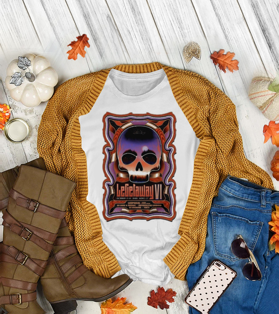 LeGetaway VI Lespecial October 17-19 2025 Kent CT Skull DJ Logic Supersillyus Lifeband T-Shirt