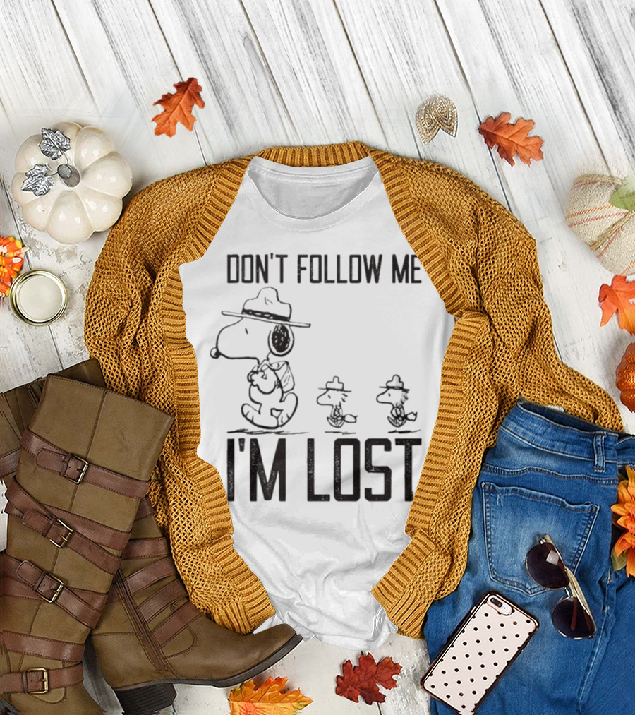Snoopy Woodstock Peanuts Don’t Follow Me I’m Lost T-Shirt