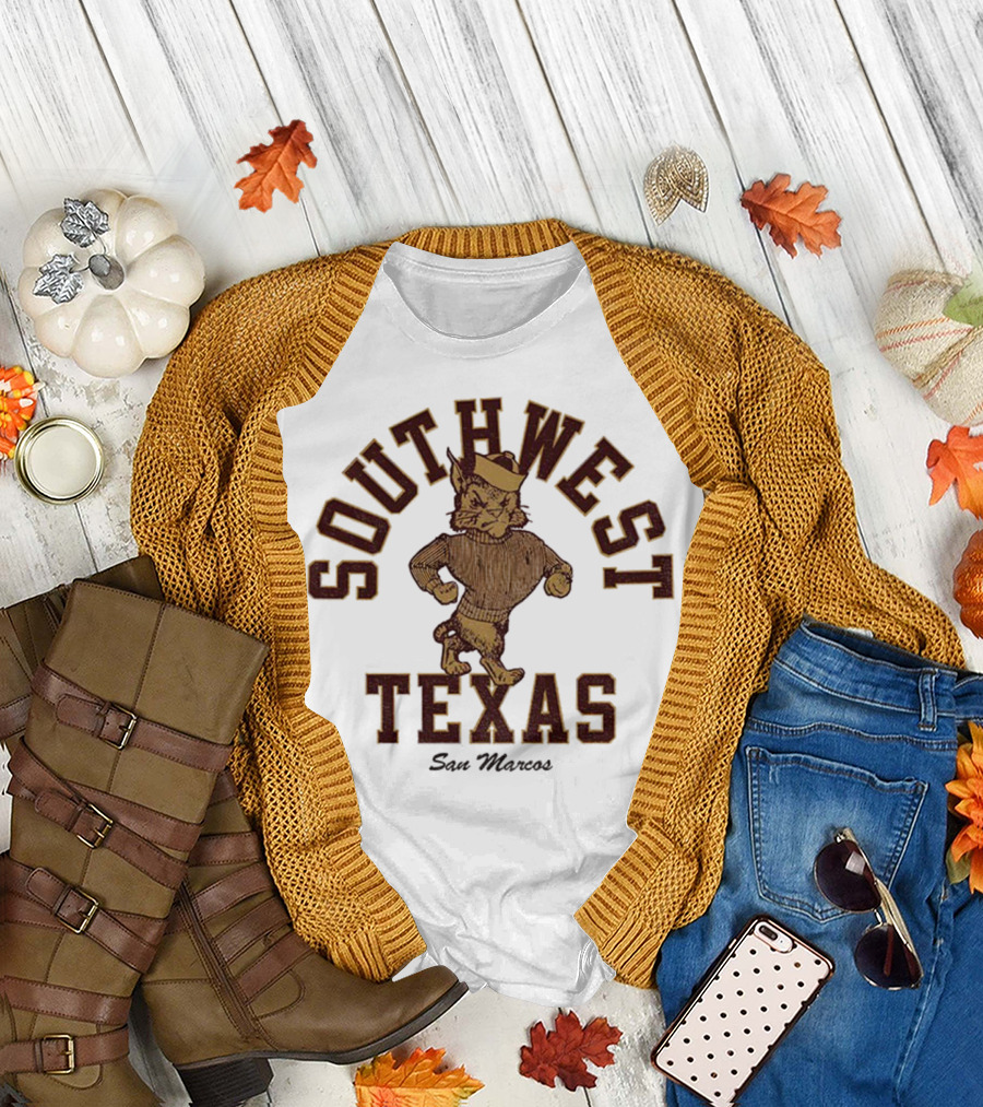 Southwest Texas San Marcos Bobcats Vintage Mascot T-Shirt
