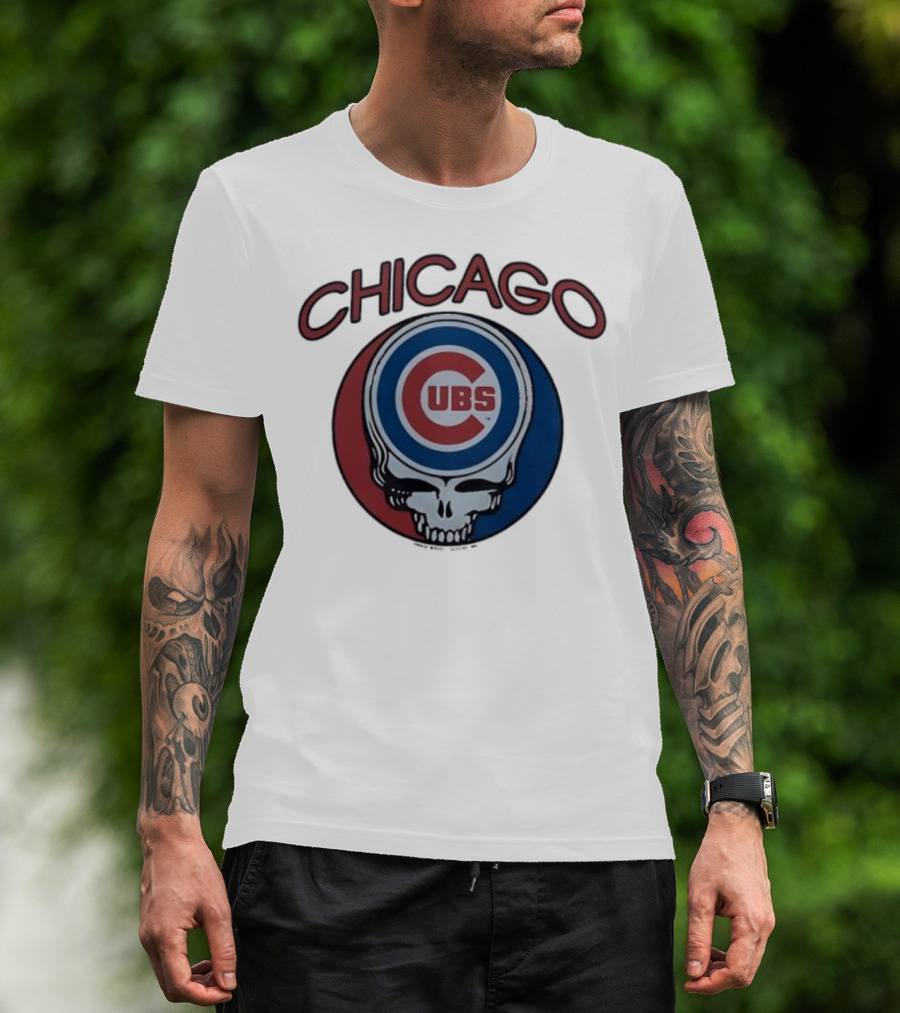 Chicago Cubs Grateful Dead Collaboration Steal Your Base Skull T-Shirt