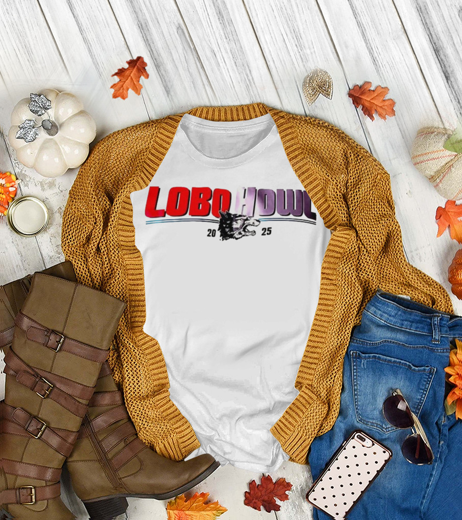 Lobo Howl 2025 Wolf Head Logo Red Purple T-Shirt