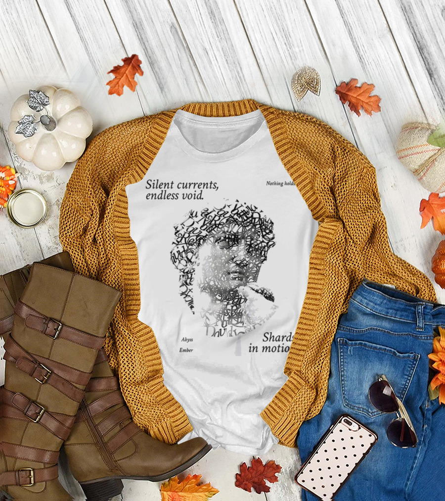 Silent Currents Endless Void Shards in Motion Vox Specter Alyn Basker Floating Debris T-Shirt