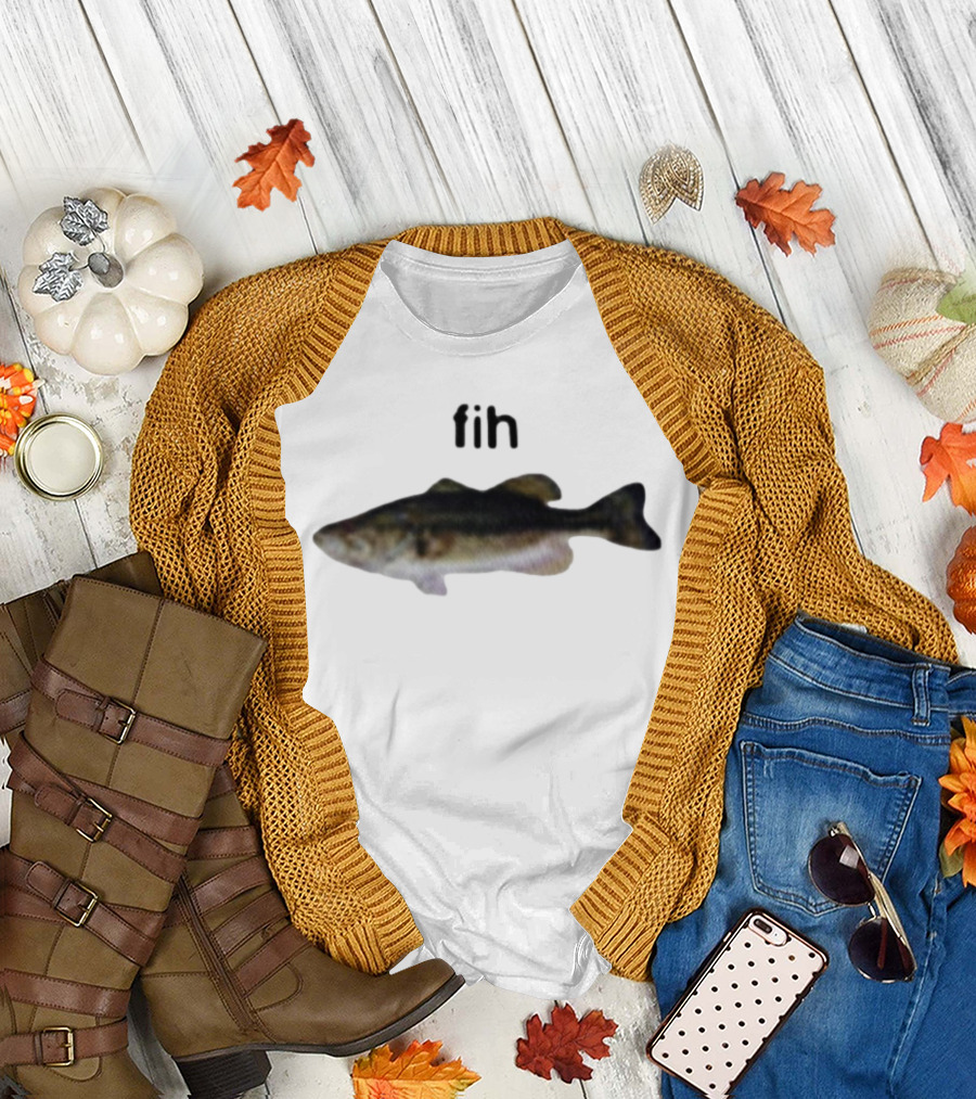 Fih Fish Humor with Realistic Fish Illustration T-Shirt