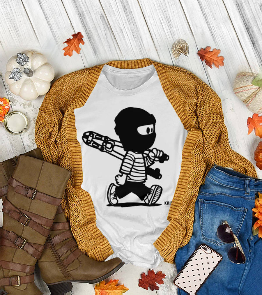 Krime_1 Calvin Streetwear Retro Car Graphic Style T-Shirt