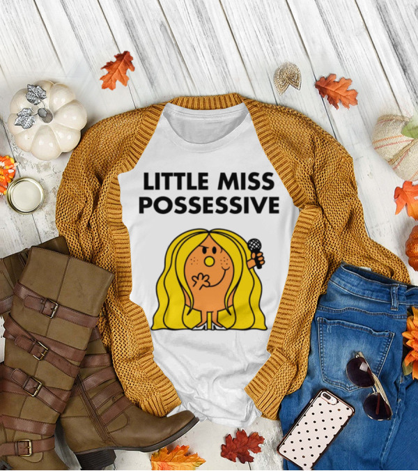 Little Miss Possessive Character With Long Hair Holding Microphone T-Shirt