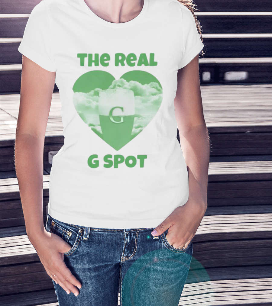 The Real G Spot Green Heart Cloud Pint T-Shirt