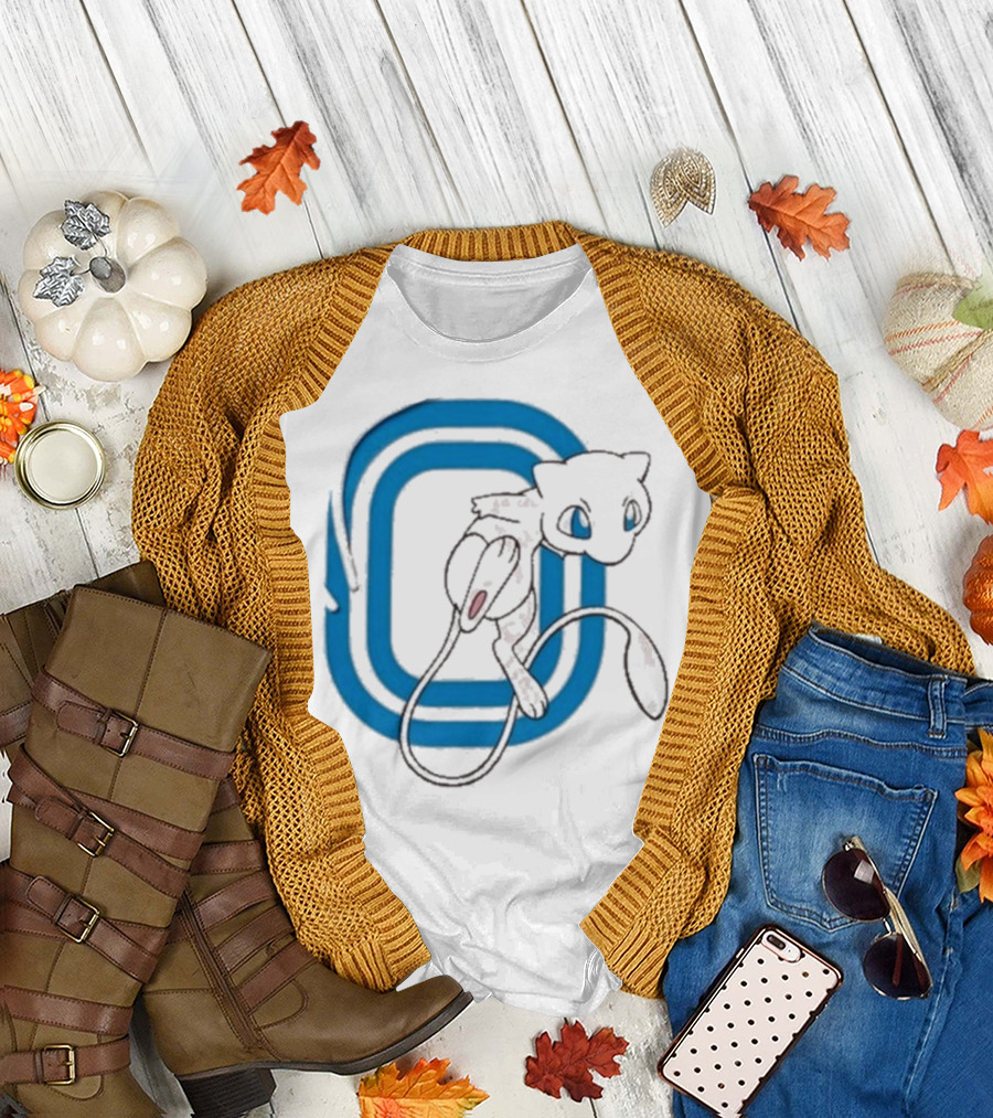 Overtime Pokémon Mew Blue Iconic Character Design T-Shirt