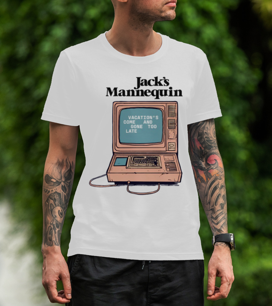 Jack's Mannequin Vacation Retro Computer Aesthetic T-Shirt