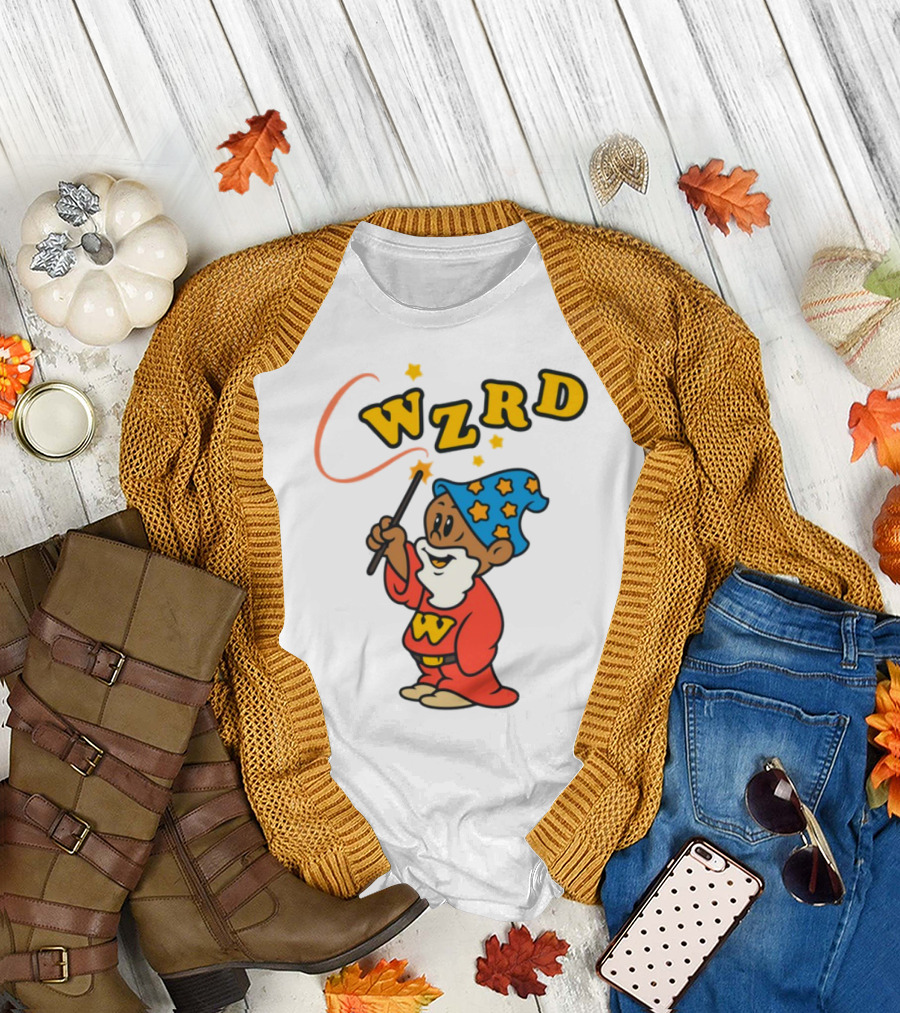 Kid Cudi WZRD Cartoon Wizard Wand Stars T-Shirt