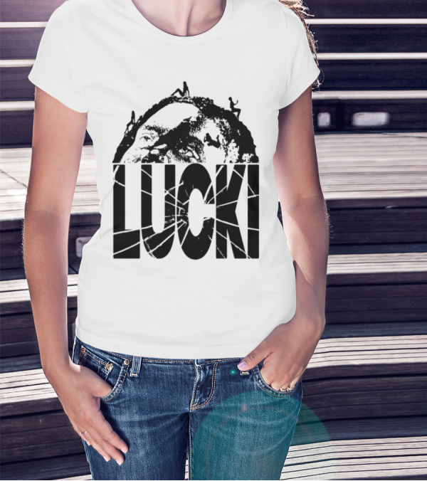 Lucki Vault White Lucki Text And Stars T-Shirt