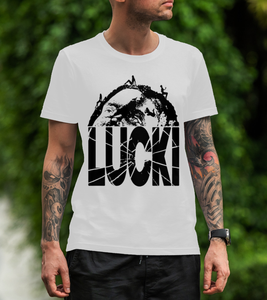 Lucki Vault White Lucki Text And Stars T-Shirt