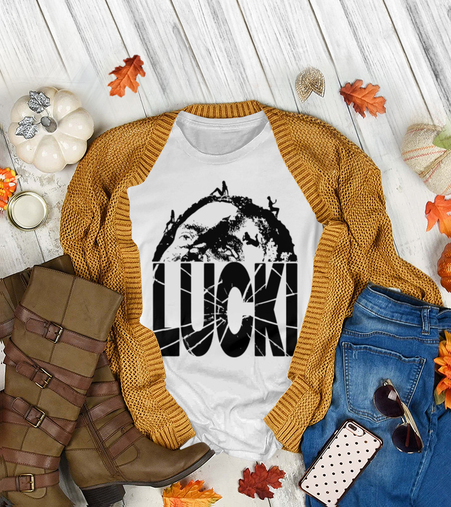 Lucki Vault White Lucki Text And Stars T-Shirt