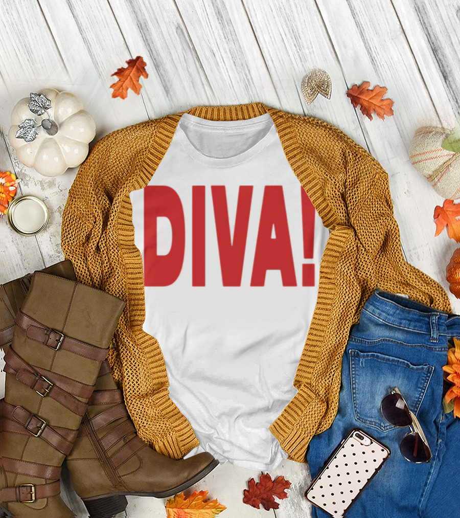 Role Model Diva DIVA! Red Lettering T-Shirt