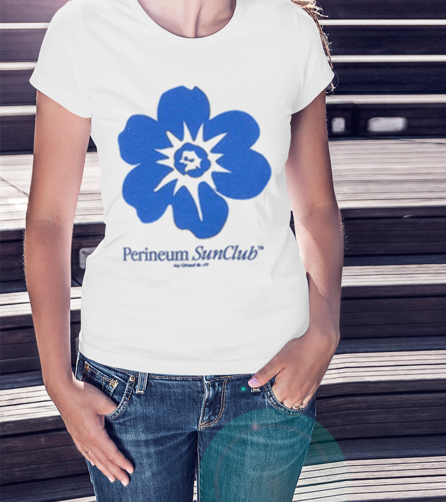 Chad And JT Perineum SunClub Bumflower Blue Blossom T-Shirt