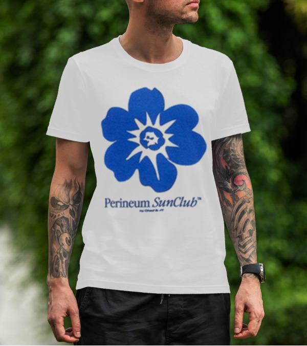 Chad And JT Perineum SunClub Bumflower Blue Blossom T-Shirt