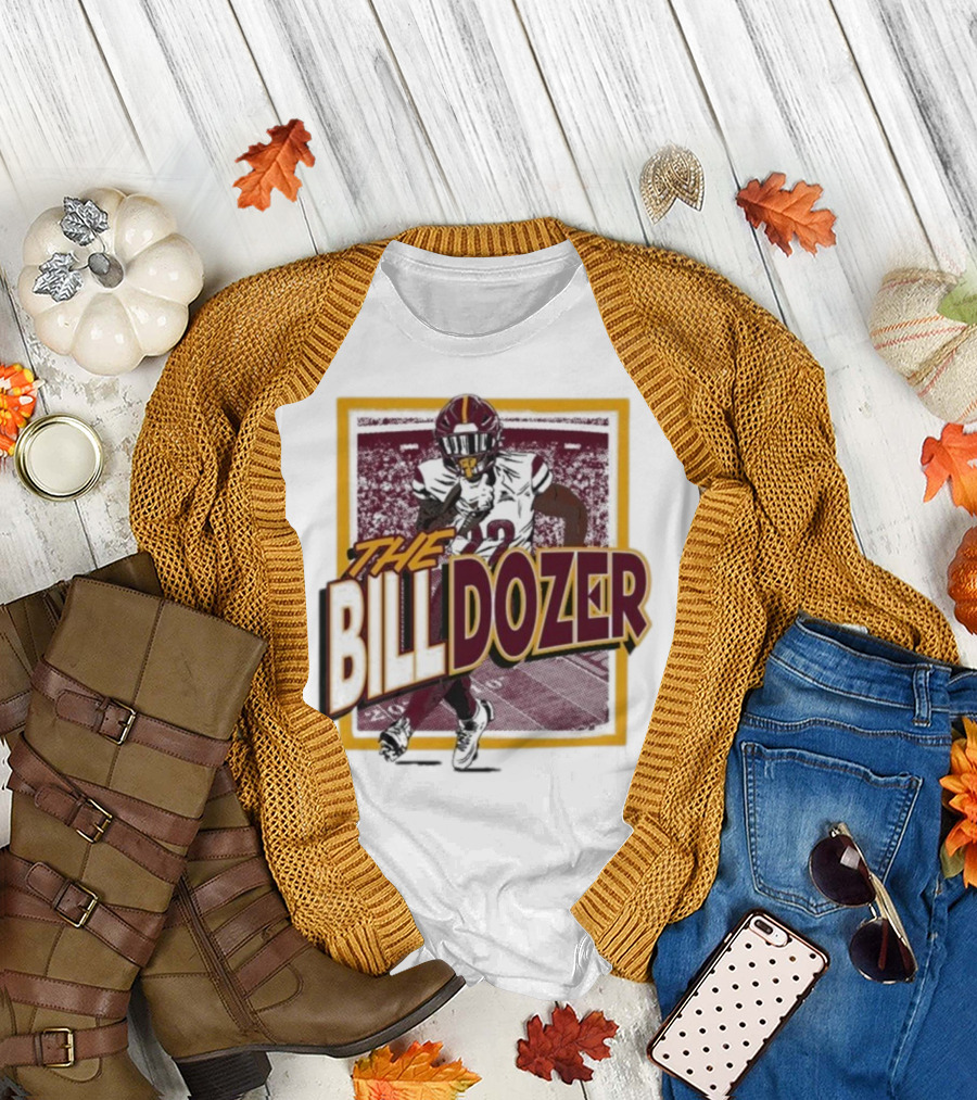 Jacory Croskey-Merritt The Billdozer Breaking Through Washington Commanders Scene T-Shirt