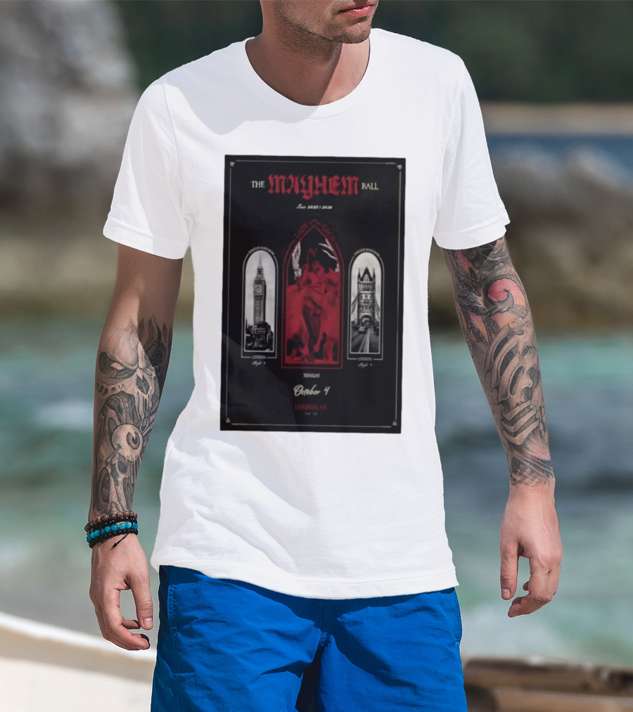 Lady Gaga The Mayhem Ball Tonight October 4 London UK The O2 2025 T-Shirt