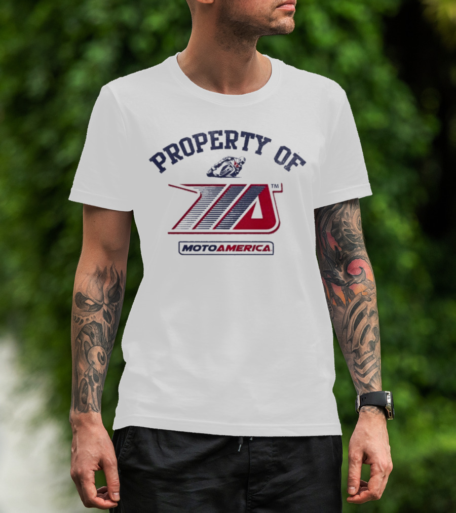 Property Of MotoAmerica Racing With Official Logo T-Shirt
