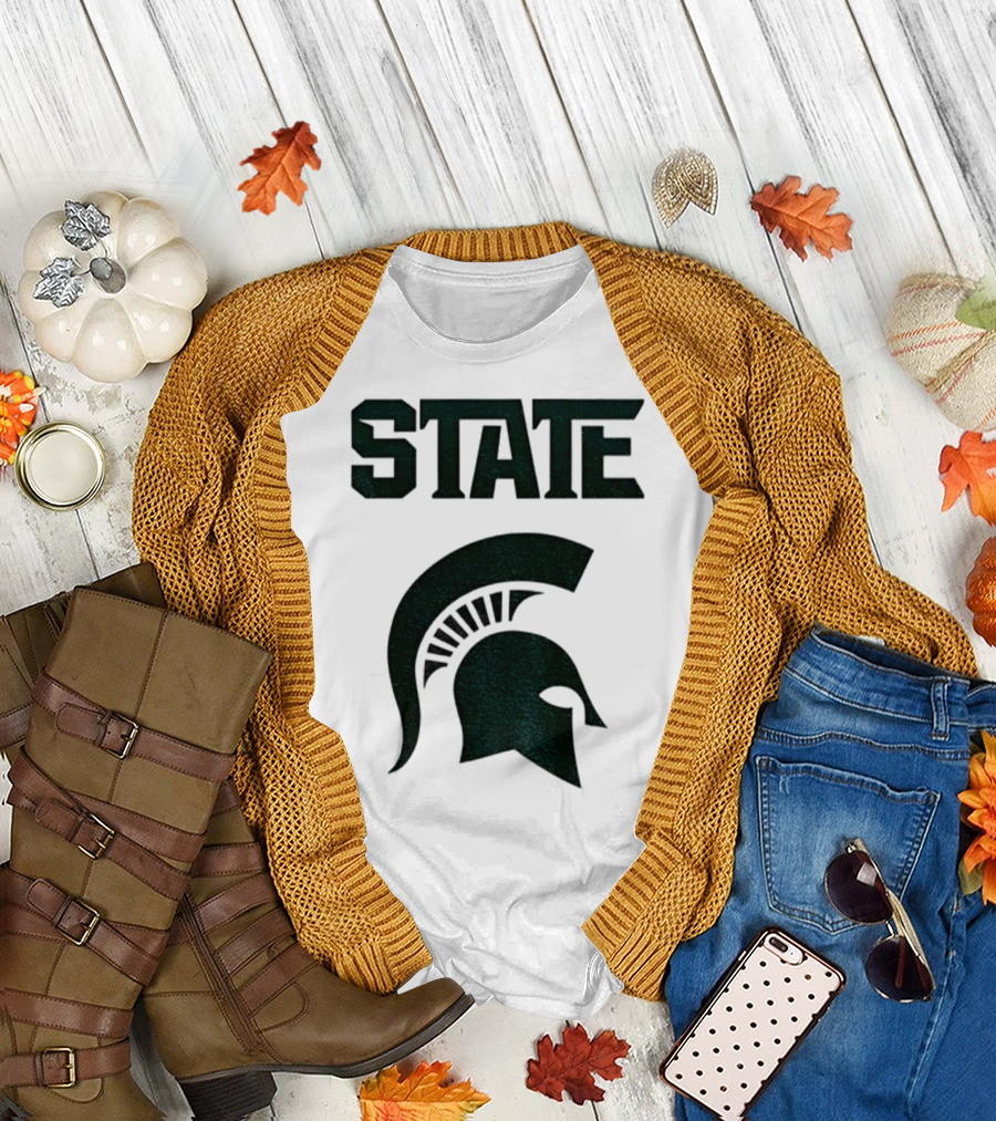 STATE Spartans Michigan Big Ten Basketball T-Shirt