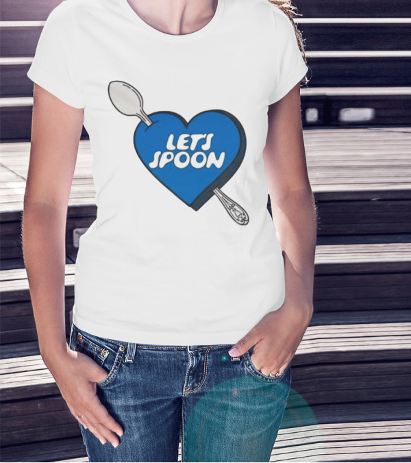 Staycool X Good Culture Let’s Spoon Heart Blue Design With Spoons T-Shirt
